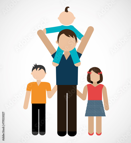 Family design, vector illustration.