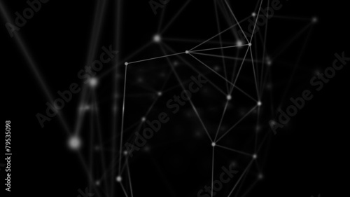 Connecting lines on black background