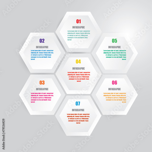 Vector of Infographic with honeycomb element eps10 © ST22Studio