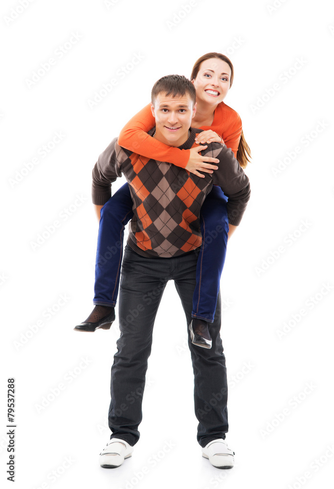 Young and happy couple hanging out together Young and happy couple hanging out together