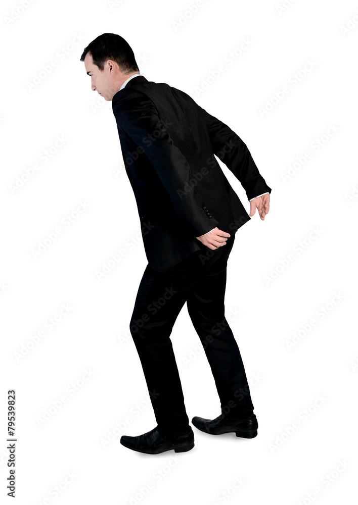 Business man carry something Business man carry something