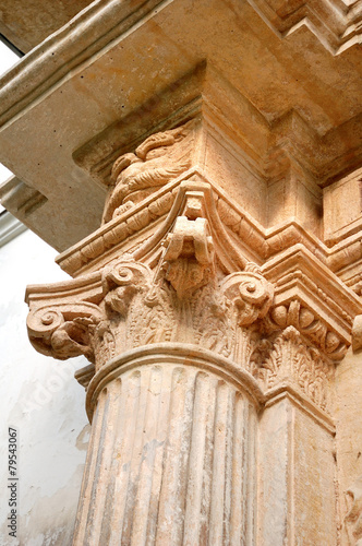 Architectural details palace (XVIII century) Yazlivets, Ukraine