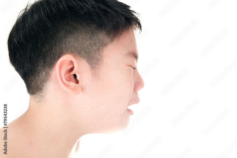 Obraz premium asian cute boy sad and crying