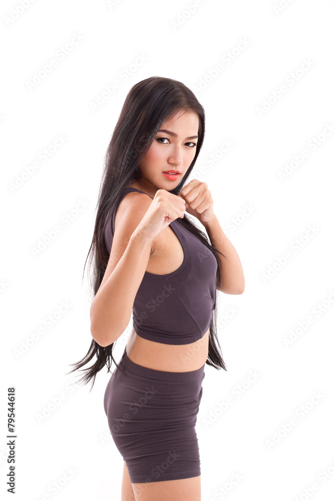 strong sporty fitness woman practice martial arts, boxing strong sporty fitness woman practice martial arts, boxing