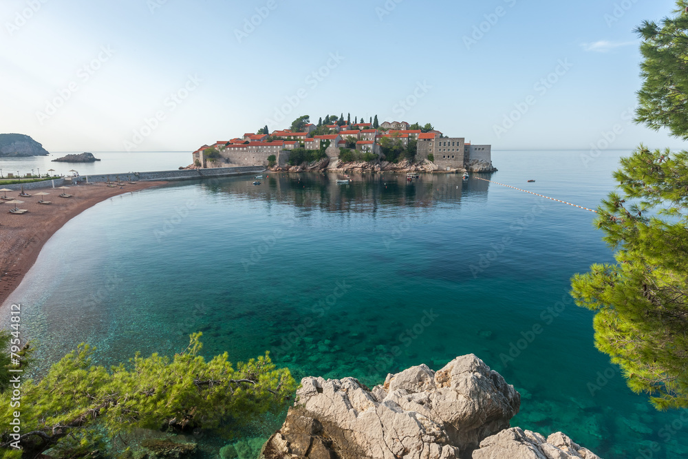Fototapeta premium St. Stephan island in Montenegro