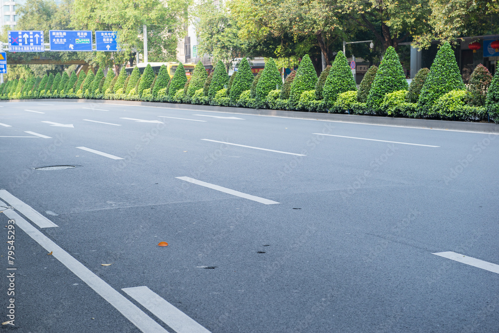 Obraz premium holiday traffic and road background in China