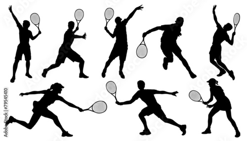 tennis silhouettes