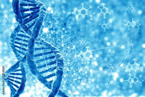 DNA molecules on the natural background