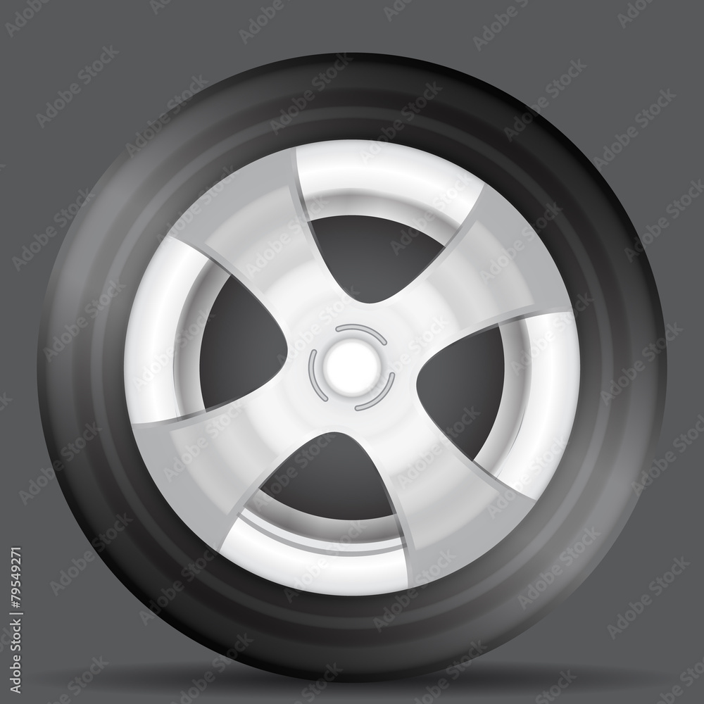 Obraz premium aluminum rim isolated