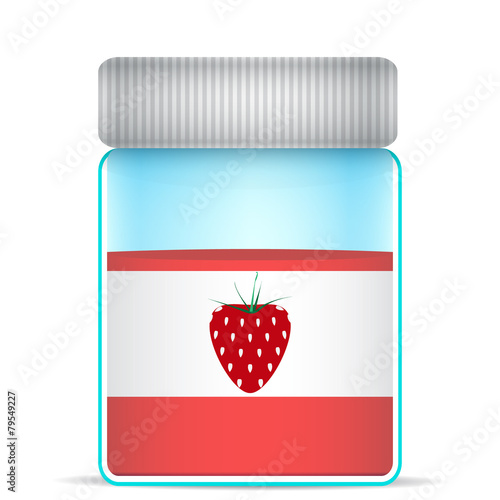 strawberries in a glass jar