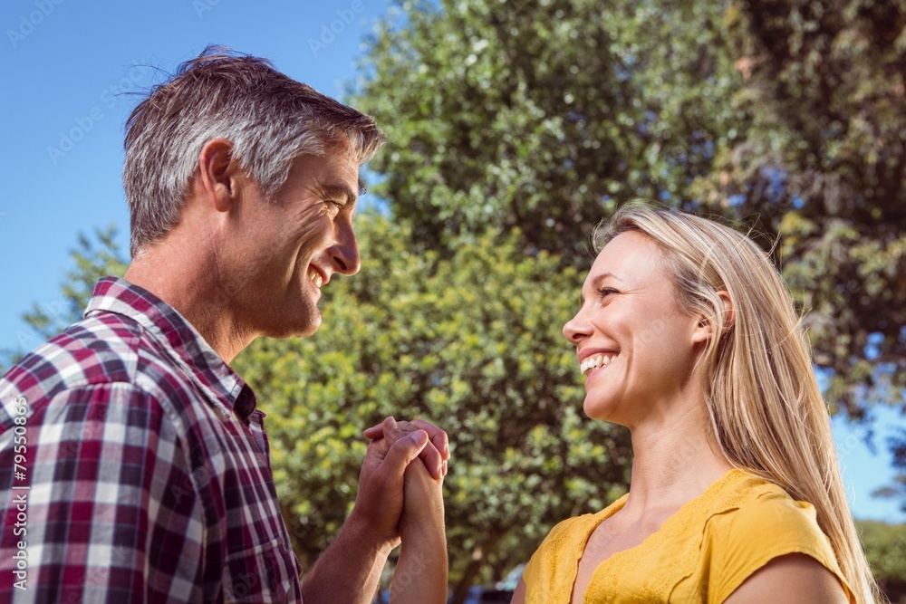 Happy couple in the park