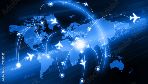Global travel network .