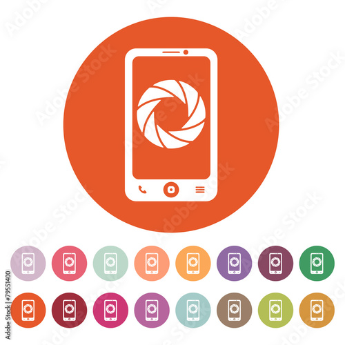 The selfie icon. Foto symbol. Flat