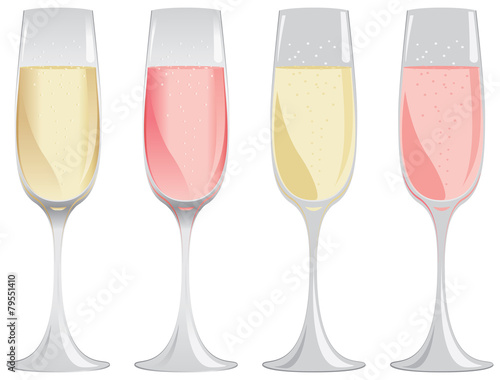 Sparkling wine glass