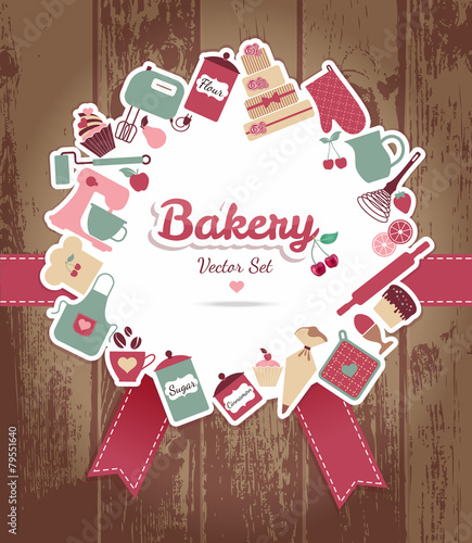 Bakery and sweets abstract illustration