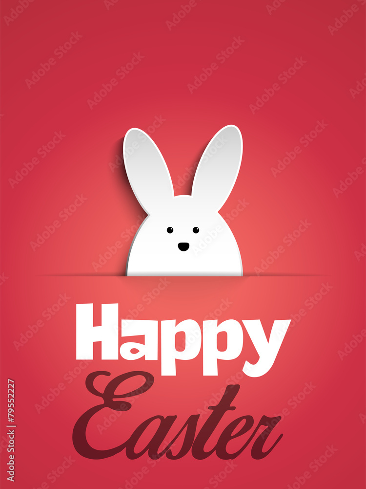 Happy Easter Rabbit Bunny on Pink Background Happy Easter Rabbit Bunny on Pink Background