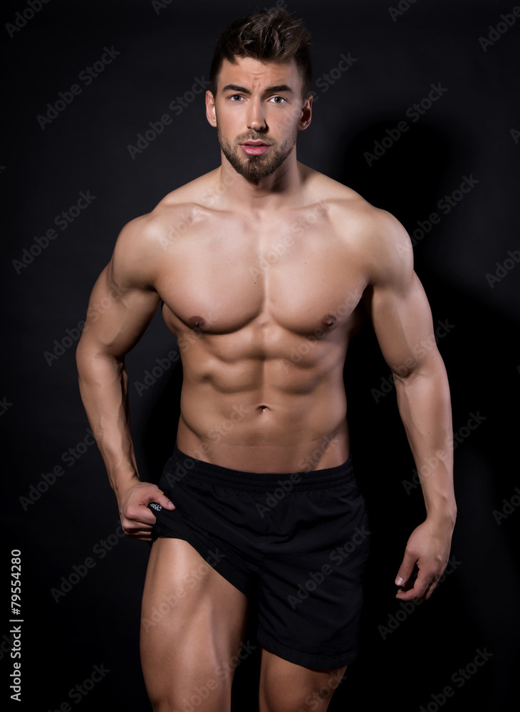 handsome young bodybuilder