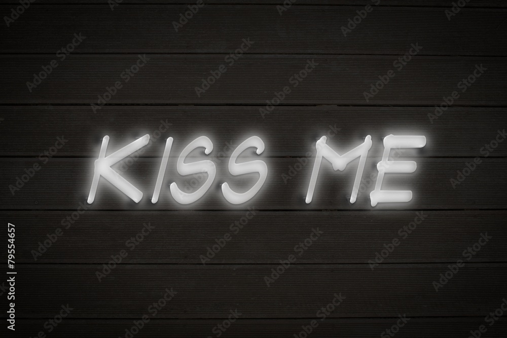 Obraz premium Composite image of kiss me sign