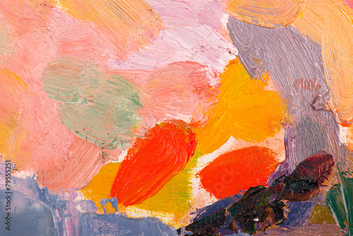 Принти на полотні Oil painting abstract brushstrokes