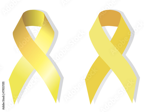 Yellow (gold) ribbon symbolic