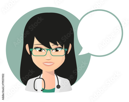 Female doctor asian avatar