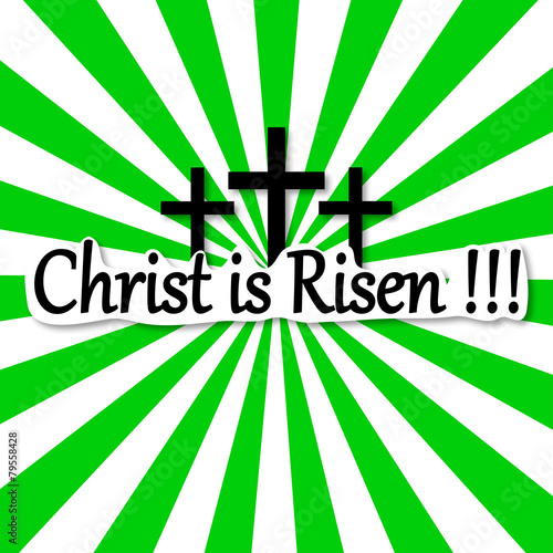 Radiation background, Easter Risen Christ, three crosses vector