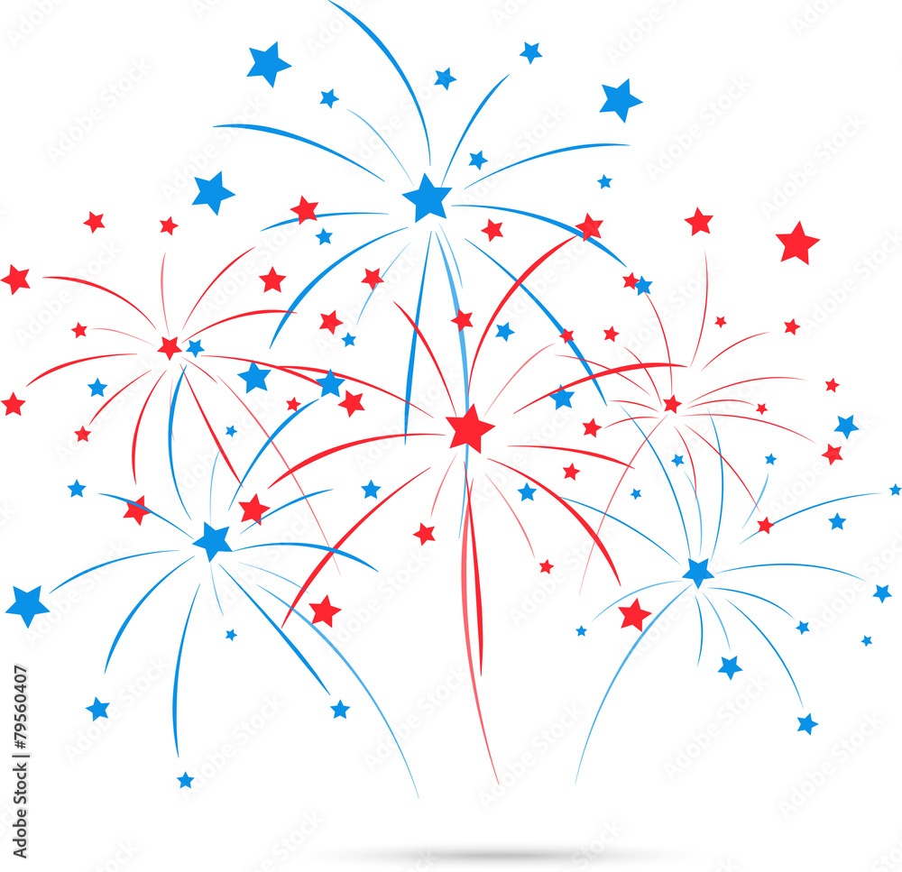Obraz premium Independence day fireworks
