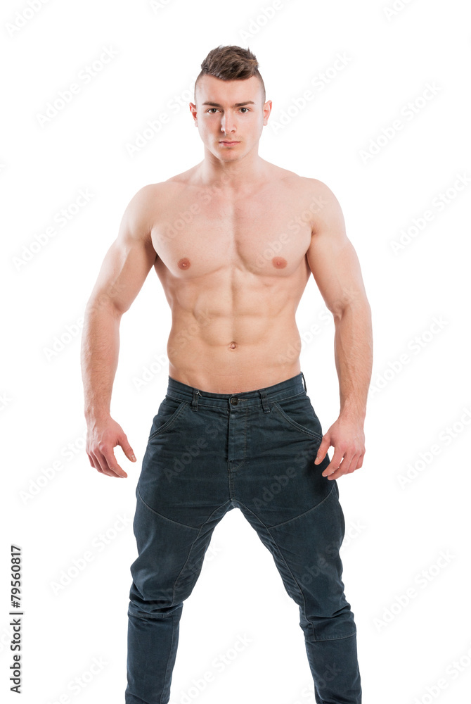 Fototapeta premium Handsome and young topless man