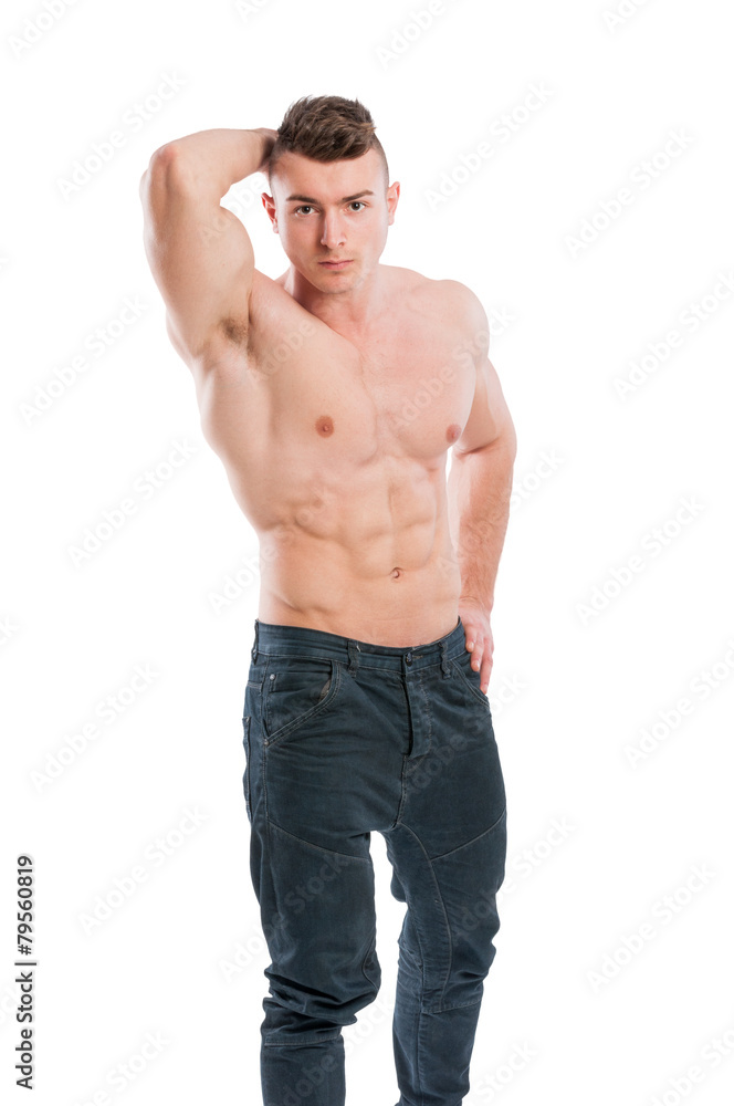 Fototapeta premium Shirtless male posing