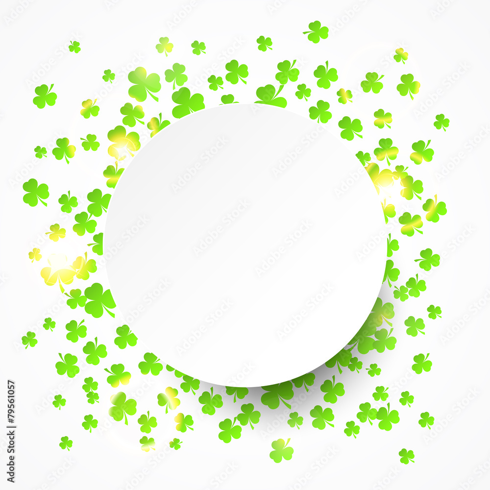 Happy St. Patrick's Day background with shamrock Happy St. Patrick's Day background with shamrock