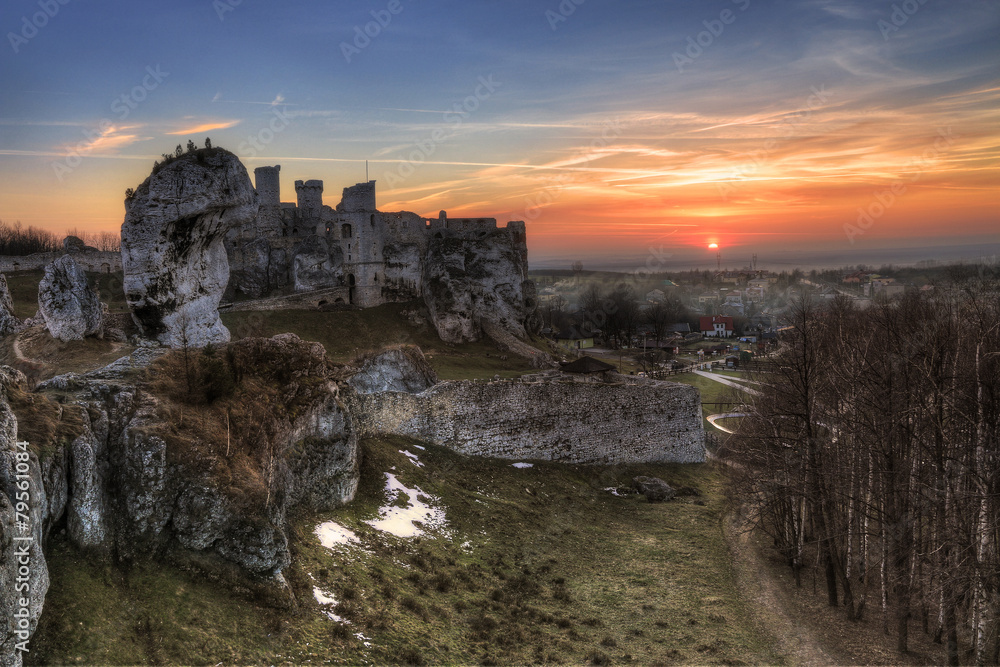 Medieval castle in Ogrodzieniec