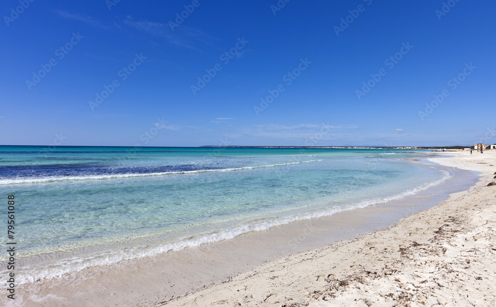 Beach of des Trenc at the island of Majorca