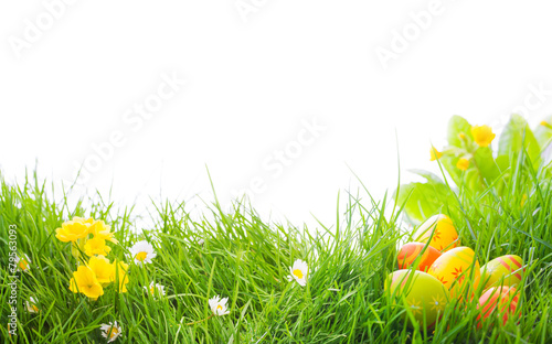 Ostern - Blumenwiese - Ostereier