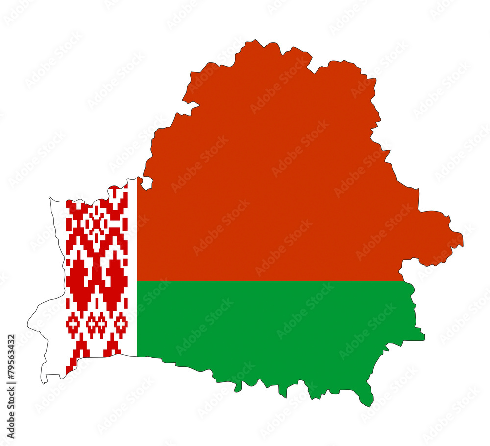 Obraz premium belarus flag map