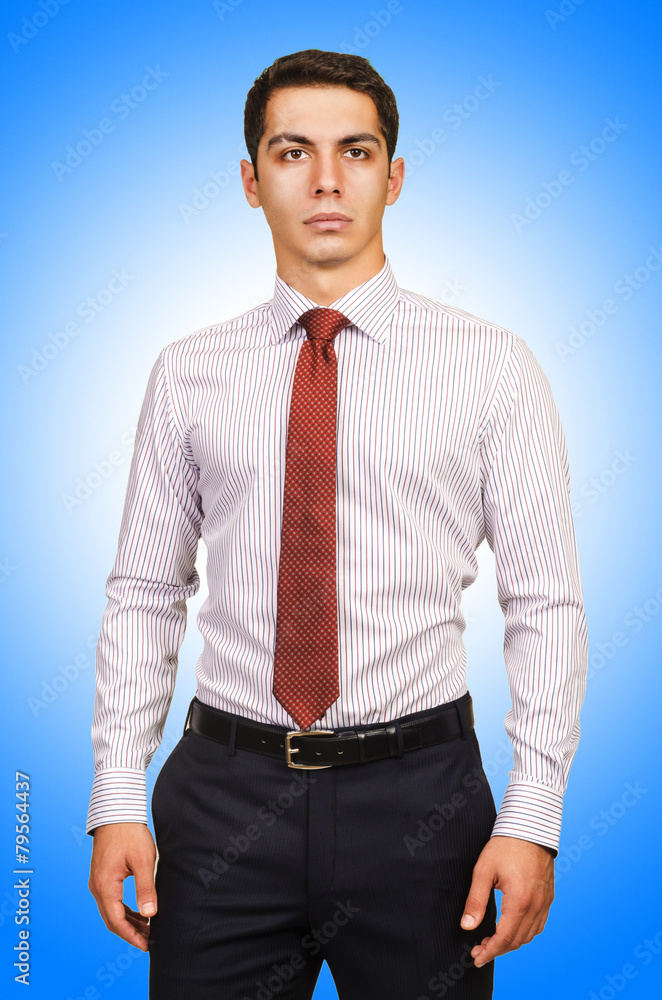 Fototapeta premium Male model with shirt isolated on white
