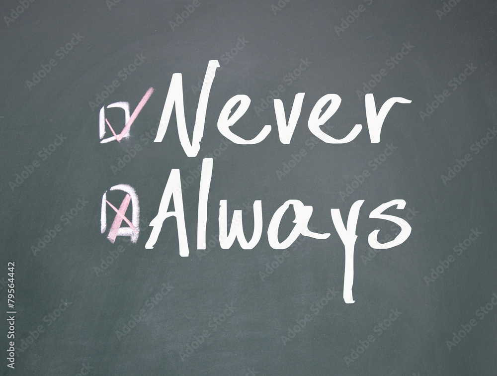 never or always concept