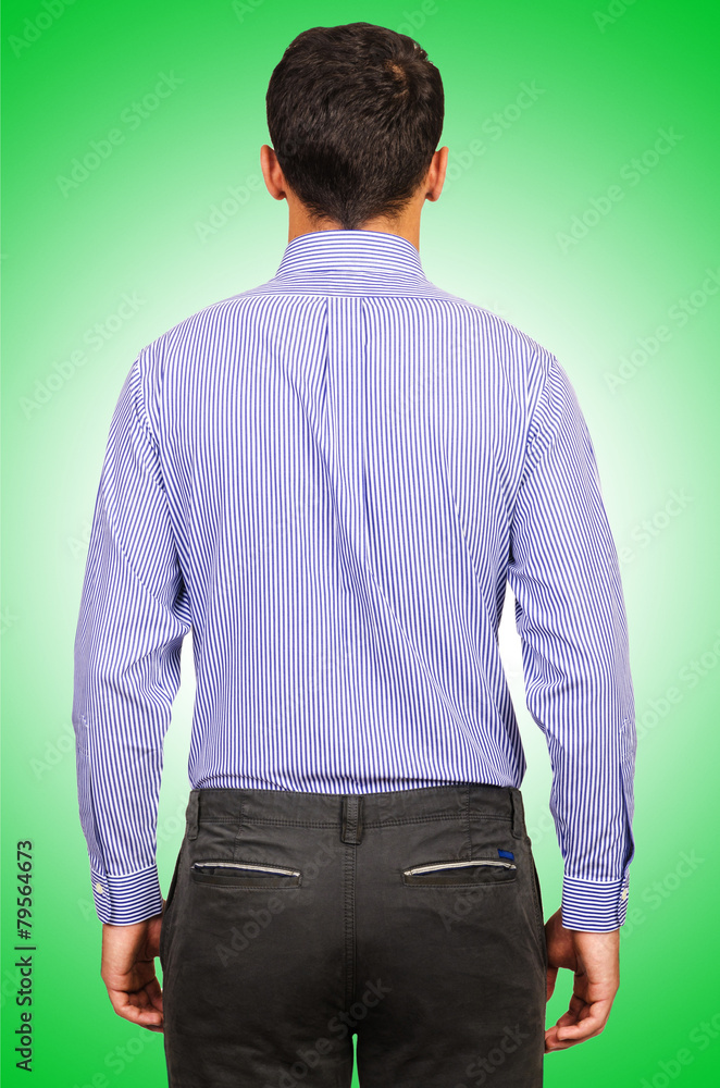 Fototapeta premium Male model with shirt isolated on white