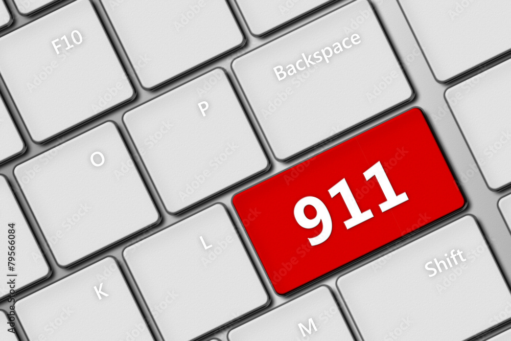 computer keyboard with emergency number 911 computer keyboard with emergency number 911