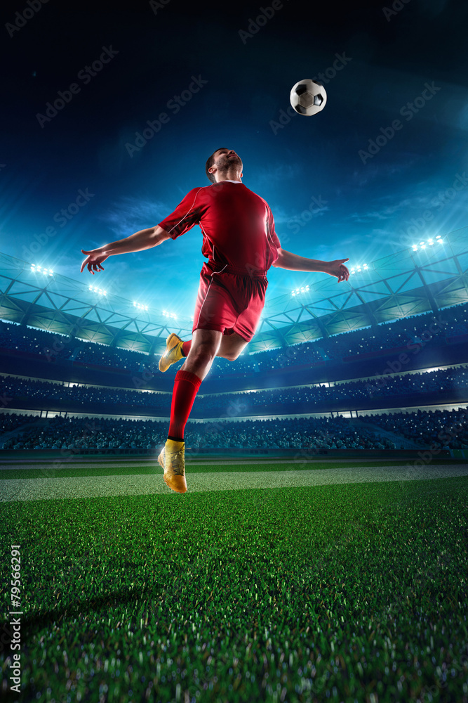 Naklejka premium Soccer player in action