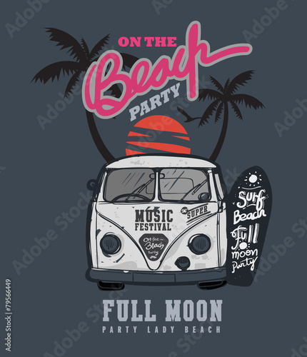 typography design full moon party