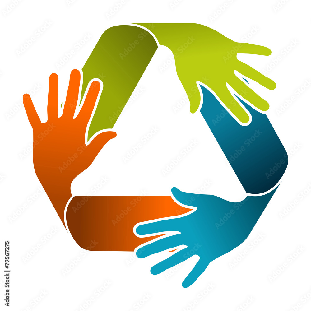 Fototapeta premium Recycle teamwork concept design