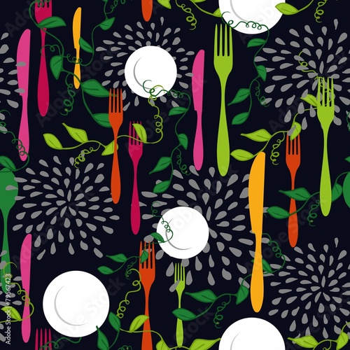 Food restaurant seamless pattern concept