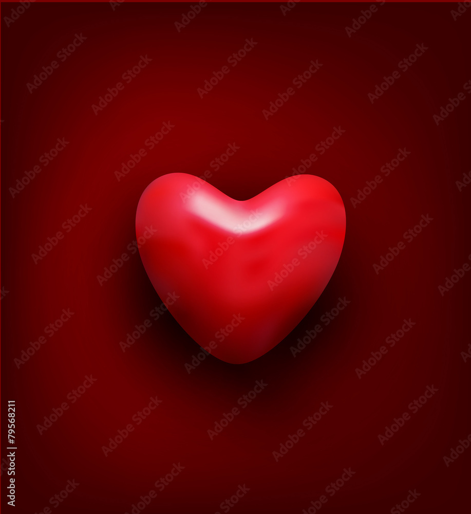 vector background for Valentine's day. Red heart