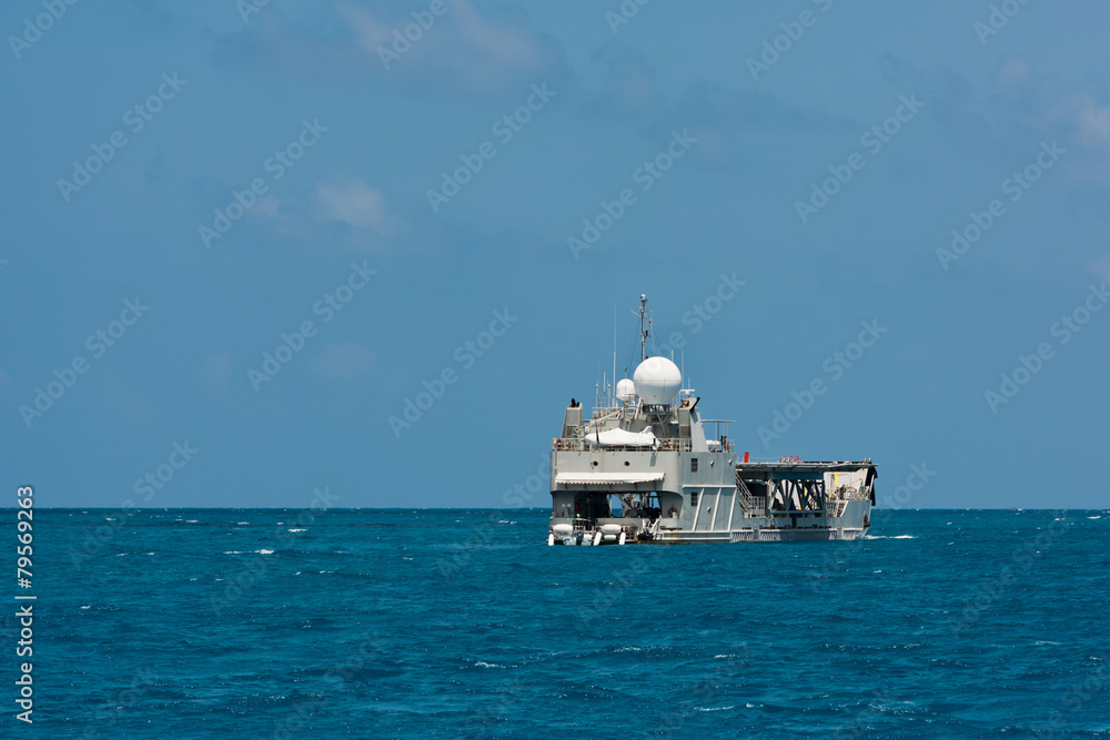 Obraz premium Cargo ship sailing in the Indian ocean