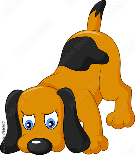 Cartoon dog sniffing
