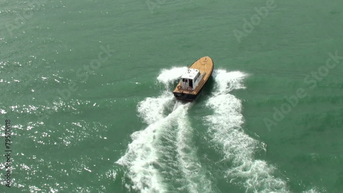 Pilot boat in the sea