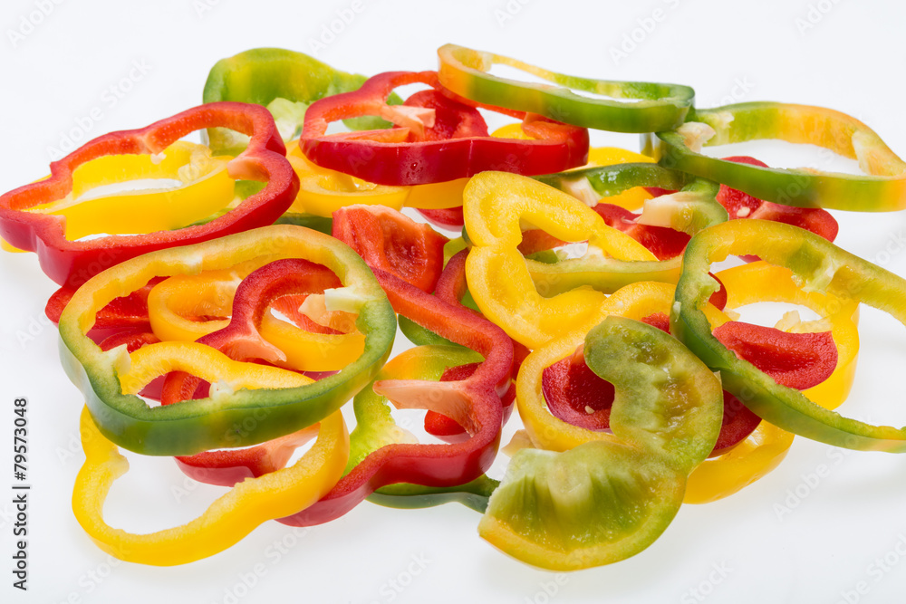 sweet pepper isolated on white background