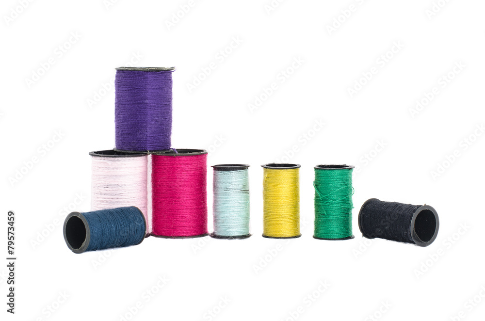 The colorful thread in isolated style The colorful thread in isolated style