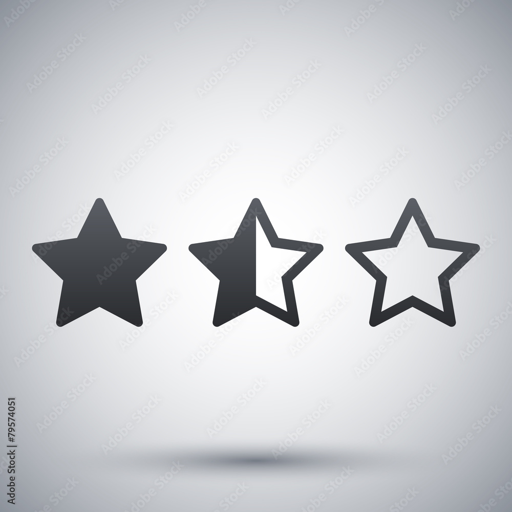 Obraz premium Rating stars icon, vector