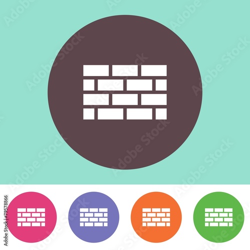 Brick wall icon